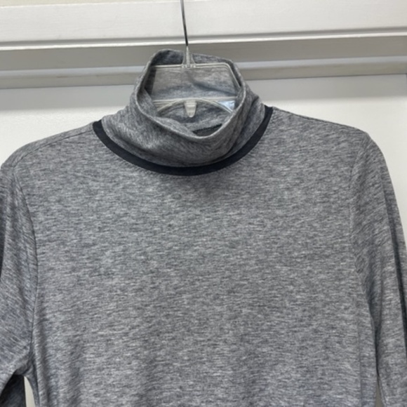 Athleta Industry Turtleneck Dress Heathered Gray Midi Maxi EUC - Picture 3 of 12